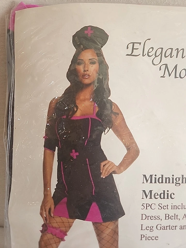 Elegant Moments Women’s Midnight Sexy Medic  Nurse  Costume L ( MISSING GARTER) - Image 2 of 4