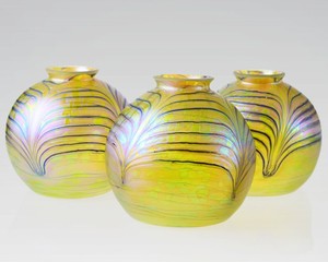 2-25-Fitter-Hand-Blown-Glass-Shades-Iridescent-Replacement-Pulled-Feather-Shade