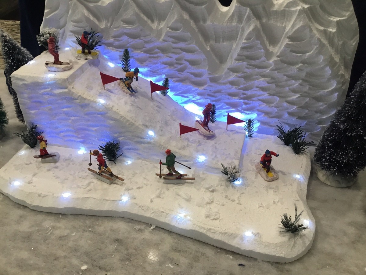 ププ　LEMAX クリスマス　スキーリゾート　ジオラマ　ライトハウス Seal Point Lighthouse