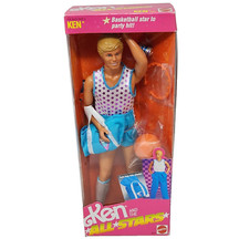 VINTAGE 1989 KEN AND THE ALL STARS BASKETBALL BARBIE DOLL # 9361 MATTEL NEW NOS