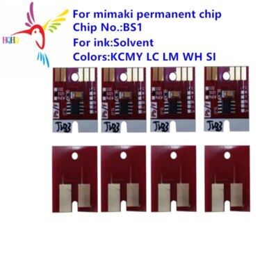  Full Set BS1 Chip Permanent  for Mimaki JV33 Printer Solvent Ink Cartridge Chip