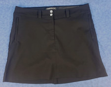 NIKE GOLF Women Skort SIZE 14 Dri-Fit Black Golf Skirt Shorts Polyester Elastane