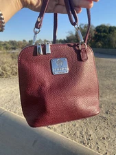 ❤️RARE VTG I Medici IMedici Red Leather Crossbody Handbag Purse Burgundy Italy