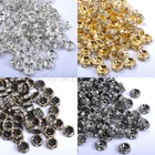 GOLD & SILVER & BRONZE & BLACK, Czech Crystal Rhinestone Rondelle Spacer Beads