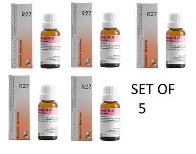 Dr Reckeweg R27 Drops 5x22ml Kidney Stone, Urinary Discomfort & Cramping Aid