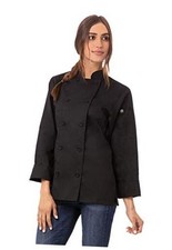 Women's Sofia Chef Coat Medium Black