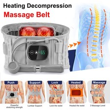 Inflatable Heating Massage Decompression Belt Lumbar for Lower Back Pain Relief