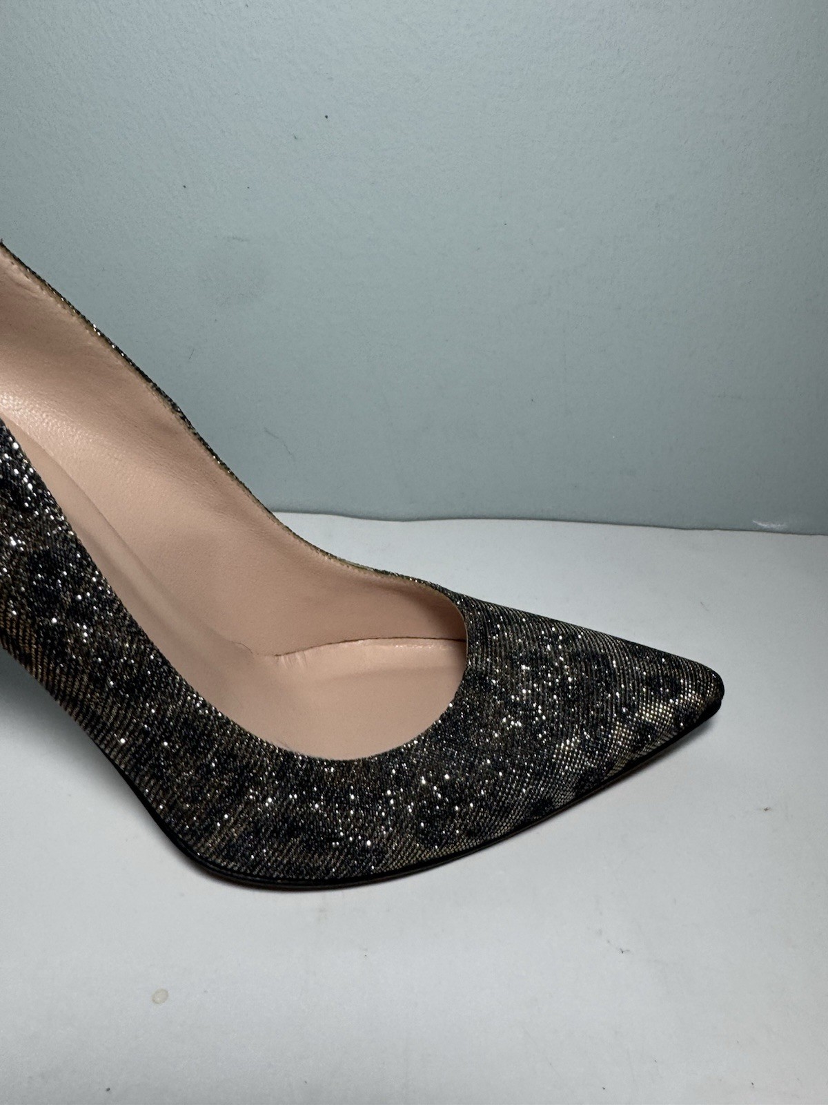 SJP Sarah Jessica Parker Fawn Brown Sparkling Animal Print Heels Size 39 | 8.5