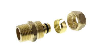 Rifeng PAP-0500M 1/2'' PEX-AL-PEX Compression x 1/2'' Male Threaded Adapter