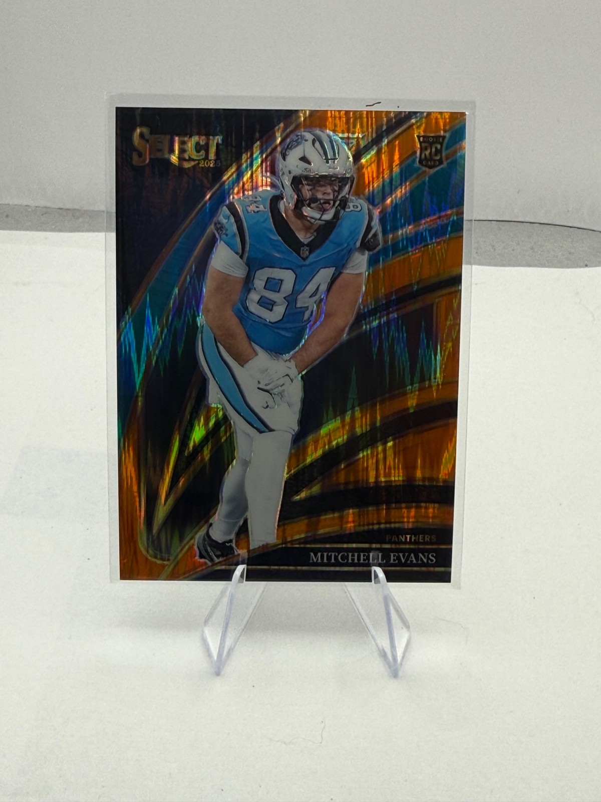 2025 Panini Select #244 Mitchell Evans Orange Prizm Shock #/399