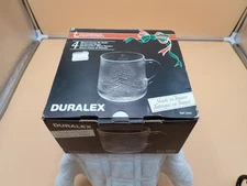 Vintage Christmas Tree NOEL Mug Duralex Glass Made France Set of 4 NEW IN BOX