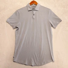 Cuts Mens Coz Performance Polo Curve Hem Small Gray Granite Signature Blend
