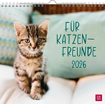 Wandkalender 2026: Für Katzenfreunde Groh Verlag