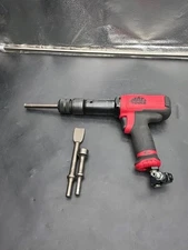 USED Mac Tools MPH1911 Long Barrel Air Hammer, Red Quick Change QC Chuck, 3 Bits