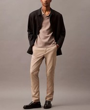 Calvin Klein Men's Slim-Fit Modern Stretch Chino Trouser Cantucci Tan W32x30 NWT