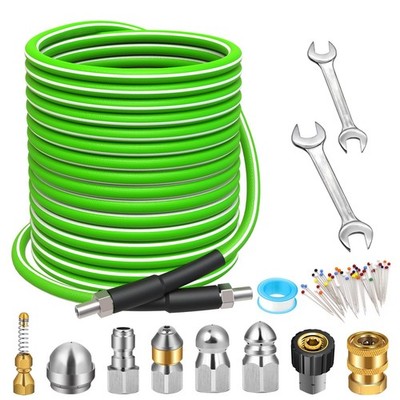 West Bay Sewer Jetter Kit 100 FT for Pressure Washer, 5800 PSI Drain Cleaner ...