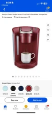 Keurig K-Select Single-Serve K-Cup Pod Coffee Maker, Vintage Red. NEW
