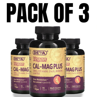 Deva Vegan Calcium Magnesium Plus Tablets Supplement   (Pack of 3)