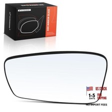 Left Driver Side Mirror Glass with Backing Plate Compatible with Hyundai