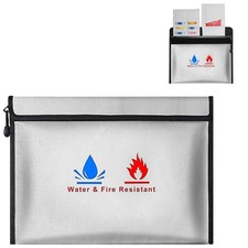 Fireproof Document Bag, Waterproof and Fire-Resistant Storage L, Multicolor 