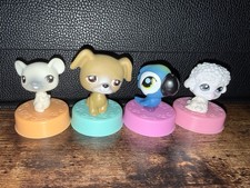 Lot Of 4 McDonald s Littlest Pet Shop LPS Happy Meal Toys - Sheep Dog Mouse Bird
