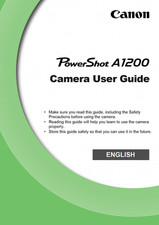 Canon POWERSHOT A1200 Digital Camera User Instruction Manual