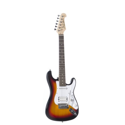J&D ST-MINI 3/4 E-Gitarre Single Coil Tonabnehmer Hochglanz Sunburst Anfänger