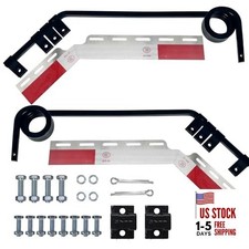 28" x 7" Angled Mud Flap Hanger Bracket Bar with 3 Coils Damping Spring 24"