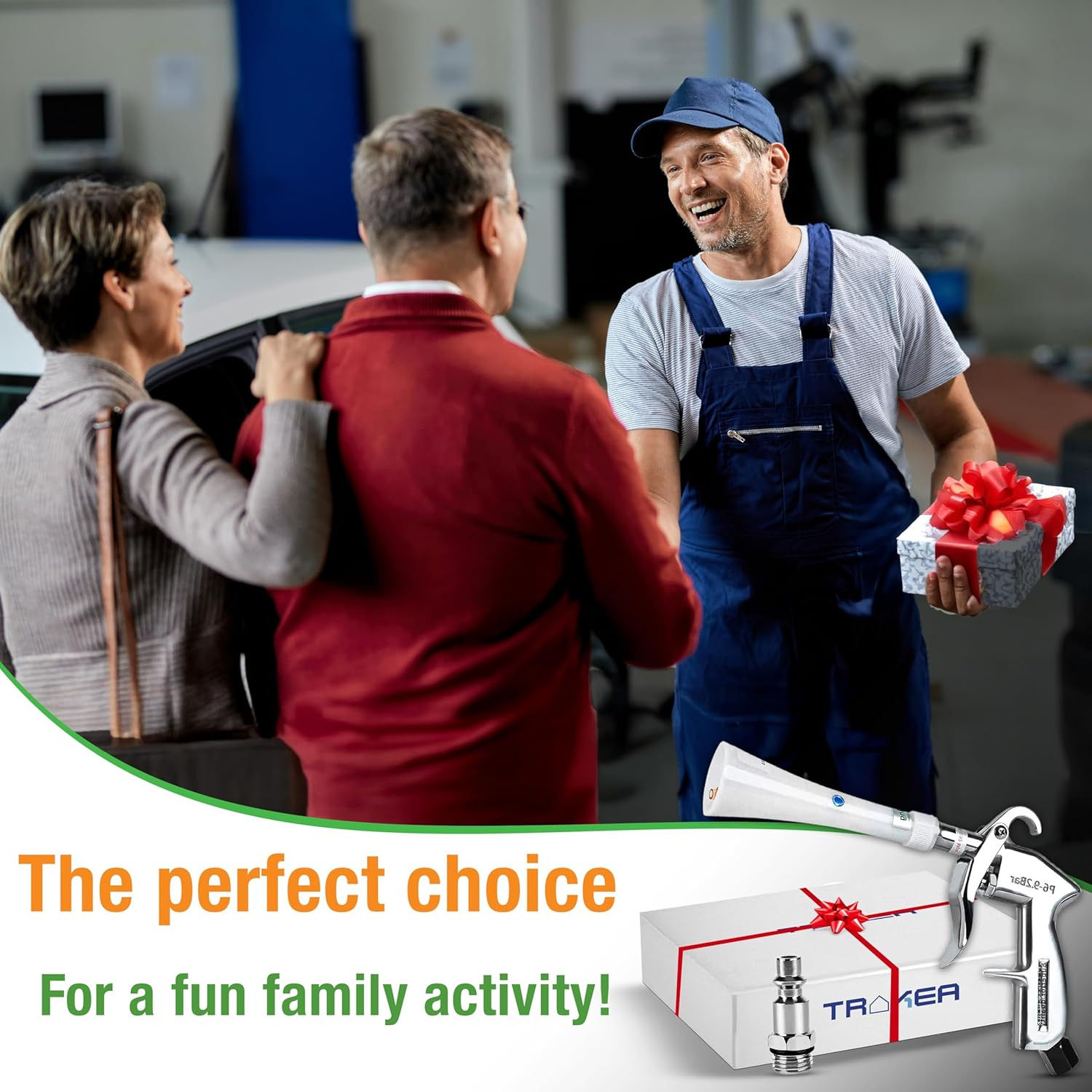 Premium Tornado Air Blow Gun with Nozzle Car Interior Cleaning Quickly Blasts Di