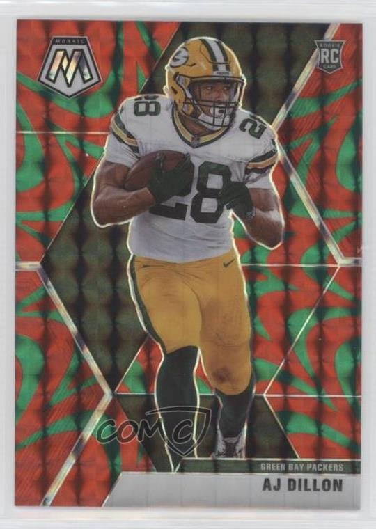 2020 Panini Mosaic Rookies Reactive Green Mosaic Prizm AJ Dillon #226 05fz