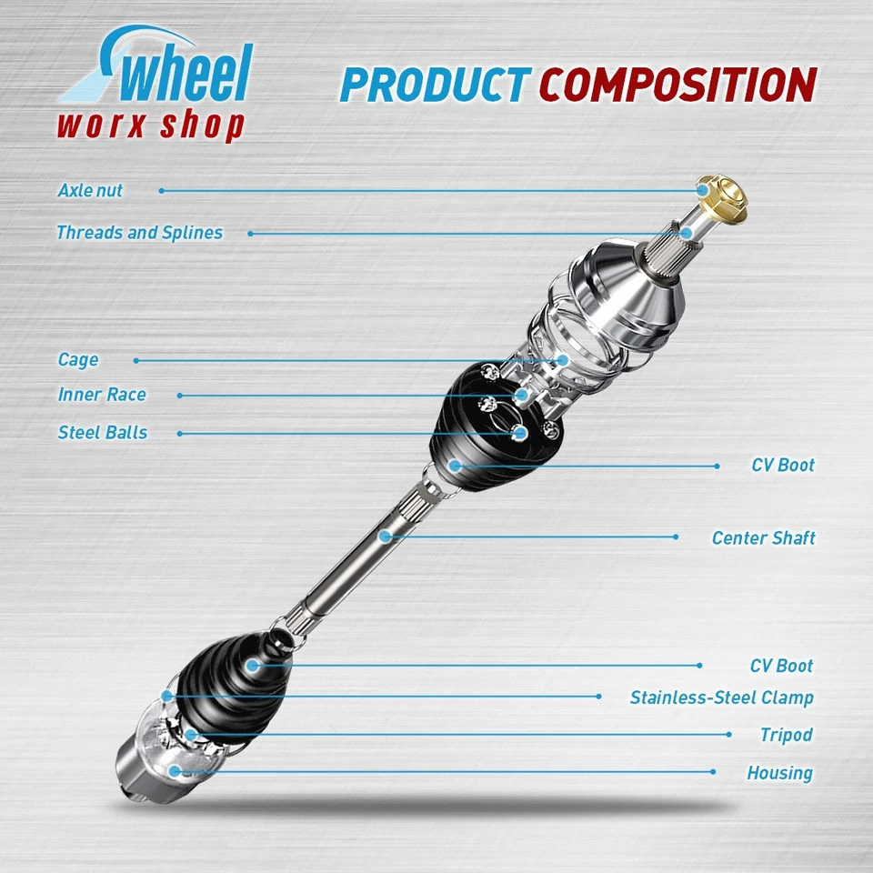 Conjunto de eje articulado eje CV trasero izquierdo para Jaguar Super V8 XJ8 XJR XKR 2005-08 Foto 2 de 4