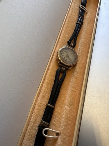 antike Schweizer Damenarmbanduhr mechanisch 585er Rotgold - Bild 2 von 6