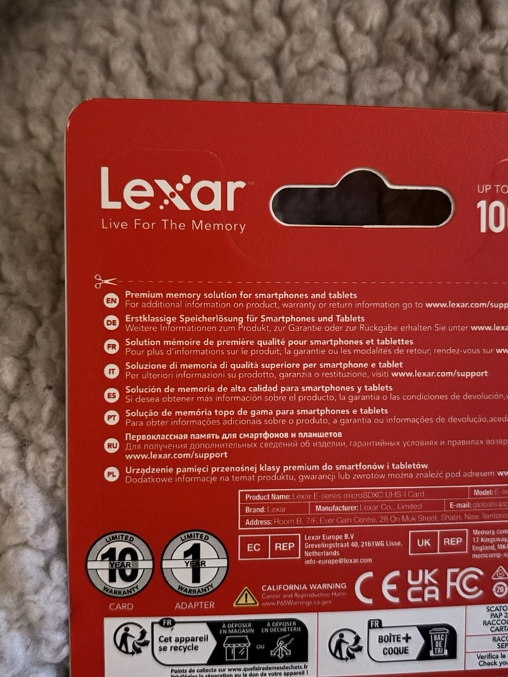 Lexar 128gb SD Card, Open Box Up To 100 Mb/s - Image 4 of 4