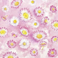 IHR Servietten Pink Daisies | Rose | 33 X 33 Cm | 3 Lagig | 20 Servietten