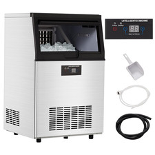 Commercial Ice Maker Machine 160 LBS/24H, Stainless Steel under Counter Ice Mach