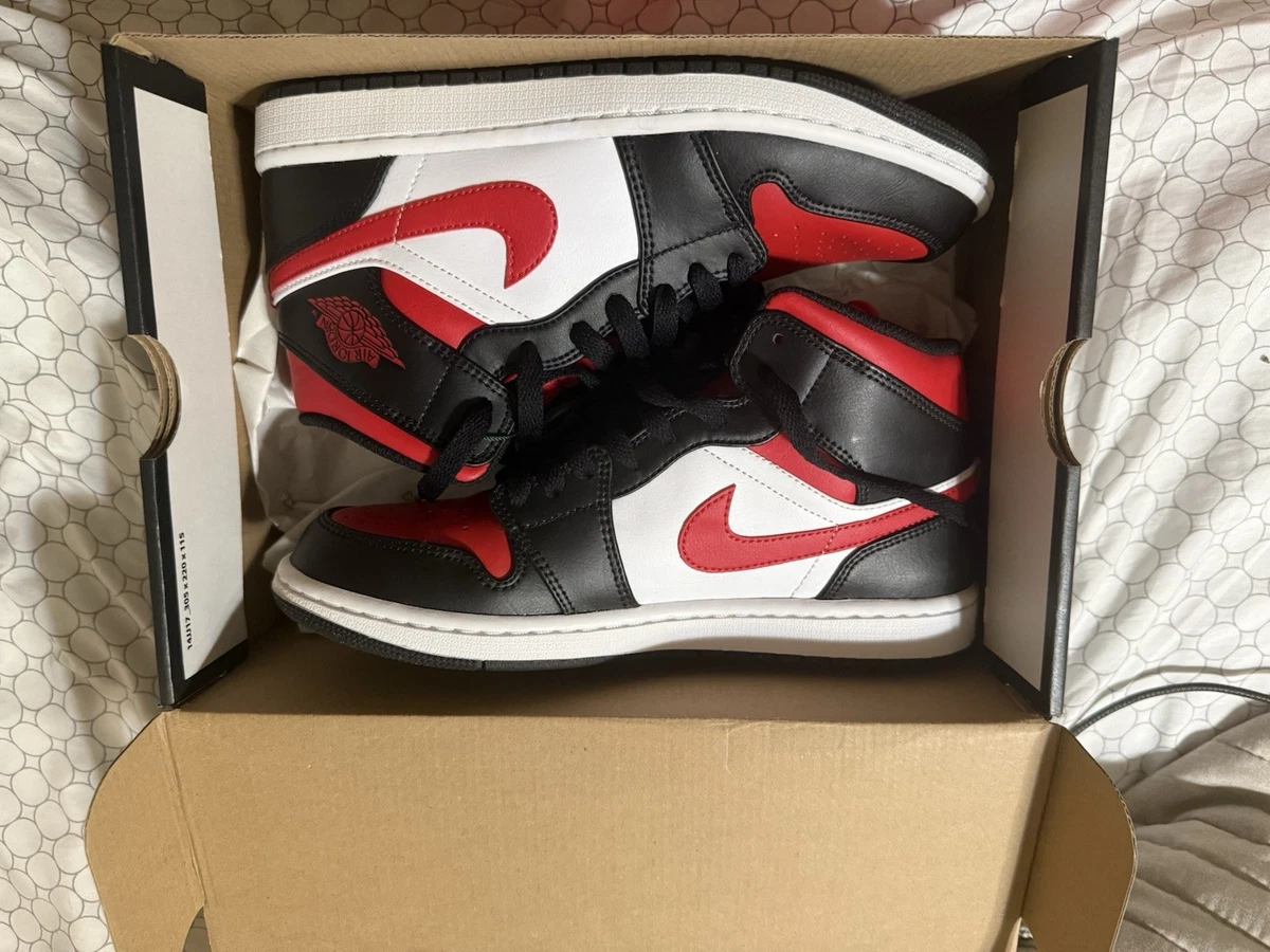 Jordan 1 Mid Black Red for Sale | Authenticity Guaranteed | eBay