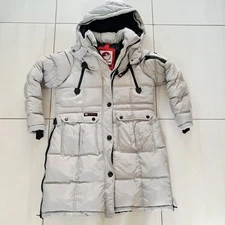 Canada Weather Gear Women’s Hooded Winter Jacket Light Gray Size Large