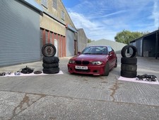 BMW 330ci track car with collection of spares including track wheels and tyres.