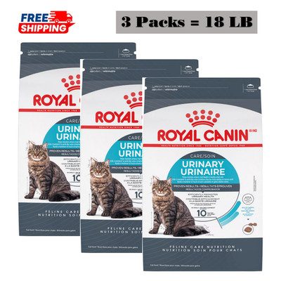 3 Pack, Royal Canin Feline Adult Dry Cat Food Care Nutrition, Urinary Care, 6 LB