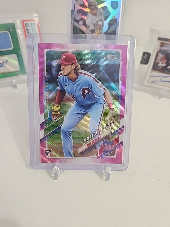 2021 Topps Chrome Update #USC17 Alec Bohm Pink Wave Refractor RC PHILLIES