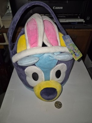 Bluey Plush Easter Egg Basket Puppy Ruz Character w/ Handle BRAND NEW OT28