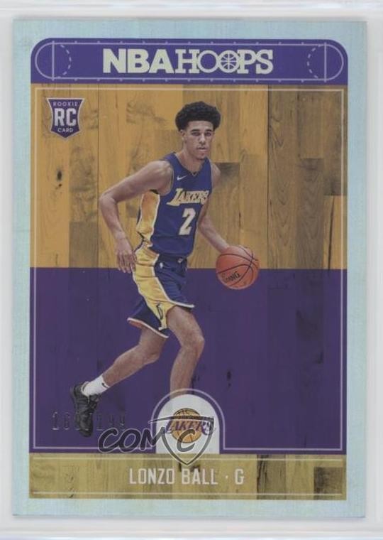 2017-18 Panini NBA Hoops Silver 160/199 Lonzo Ball #252 Rookie RC