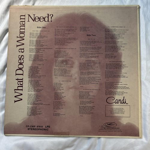 Candi What Does A Woman Need Vinyl Record Signed Autograph - Picture 2 of 9