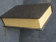 Vintage Faux Book Wooden CD Holder Storage Rack Hold 14 CDs or Your Secret Stash