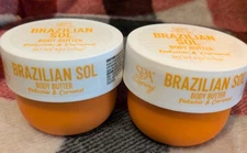 Spa Luxury Brazilian Sol Body Butter Pistachio & Caramel 6oz New 2 Count Lot