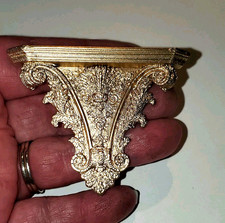 Dollhouse Miniature Vintage Golden Ornate Sconce Shelf 1/12