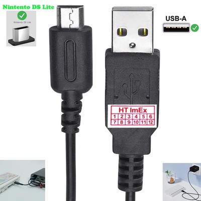 Charging Cable USB 2.0 Power Cord Compatible with Nintendo DS Lite Device