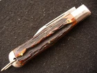 Vintage Ulster Knife Co. Ellenville NY Large Stag Coke Bottle Knife 1876-1941 VG