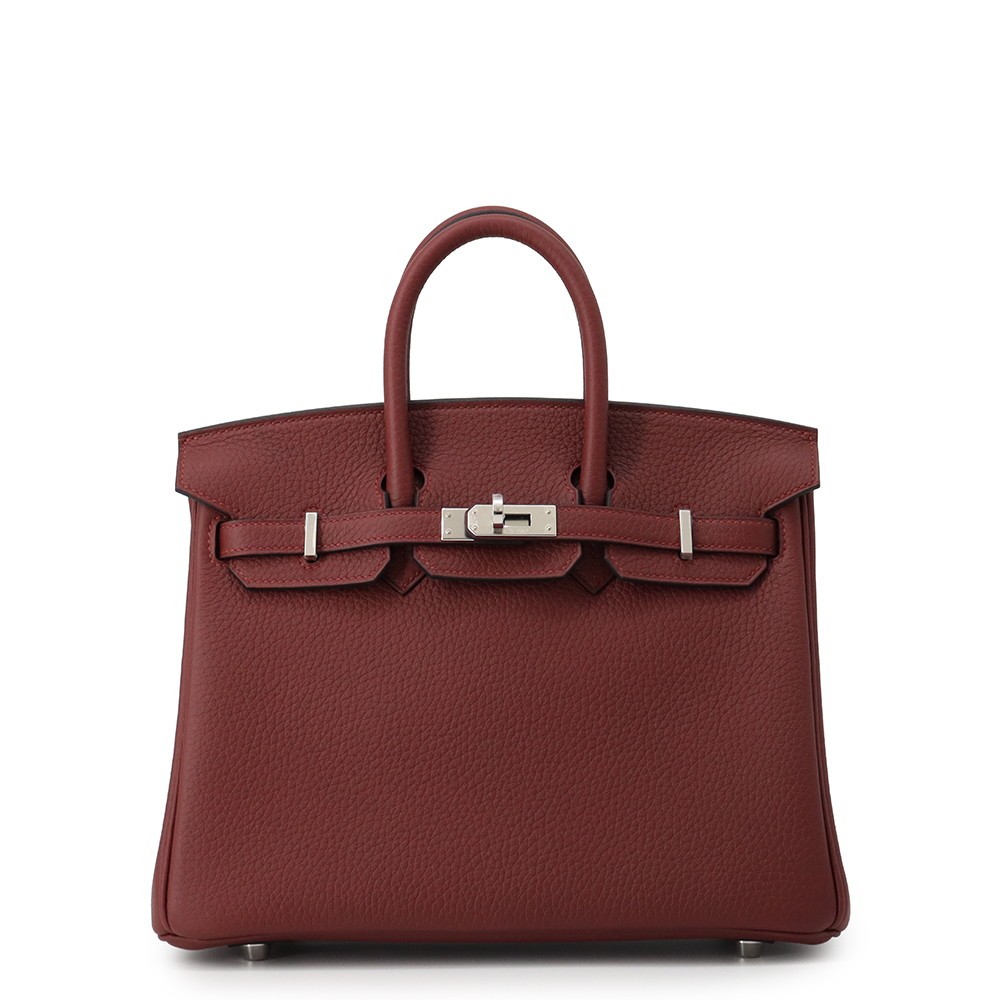 HERMES Birkin Size 25 Togo Leather Rouge H