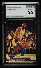 2007-08 Topps Stadium Club Magic Johnson #93 CSG 5.5 HOF 0o9z